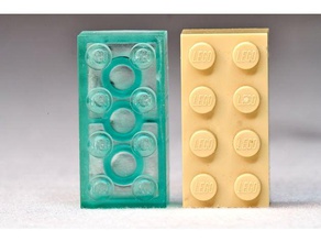 logo-block 3d drucken tests lego Ziegel kompatibel 3d print model - Mito3D