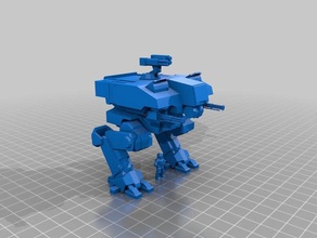 15mm ish remix lennart vs l5 riesig pesado mech armazém 3d brinquedo jogo os acessórios escala mecha wargaming 3d print model - Mito3D