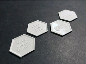 décision de la pièce les pièces monnaie badges jeu le sommeil 3d print model - Mito3D