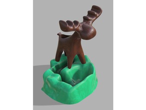 moose planter base two-body dual-color model outdoor garden airplants air plant holder pottery succulents 3d print model - Mito3D