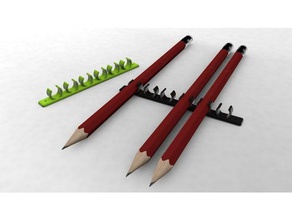 multi clip organization pencil holder wire 3d print model - Mito3D