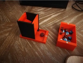 pliable dés tour jeu de plateau des jeux société le conteneur dice roller boîte bac mdn pliage la lumière 3d print model - Mito3D