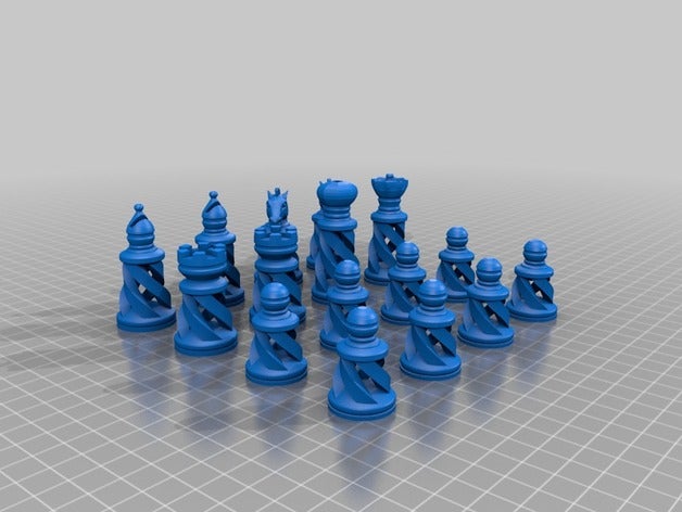 completo juego de ajedrez 3D print model - Mito3D