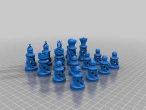 tam bir satranç seti 3d print model - Mito3D