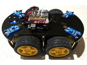 arduino obstacle avoidance sensor holder elogoo mount sencor case 3d print model - Mito3D