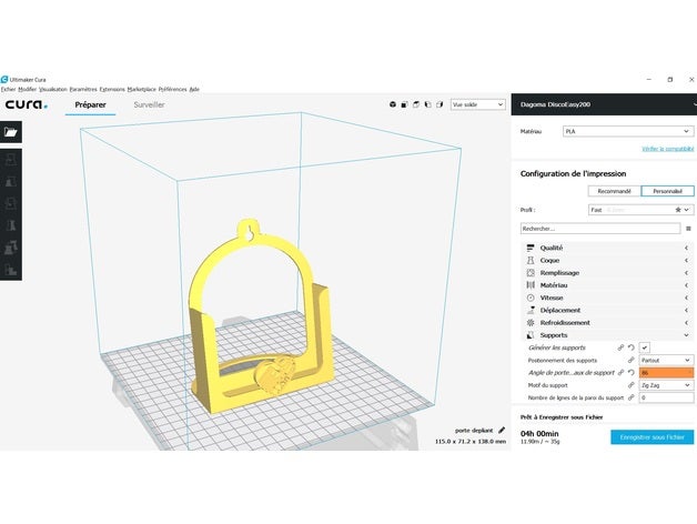 le soutien d&eacutepliants activer bureau 3D print model - Mito3D