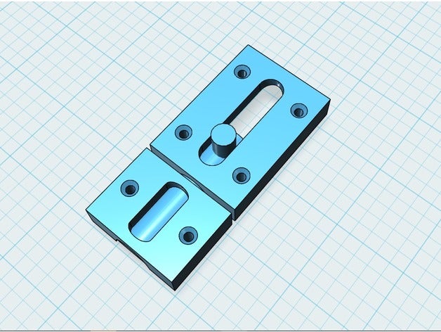 einfache slide lock diy die Tür Schloss Gehäuse ikea-Mangel 3D print model - Mito3D