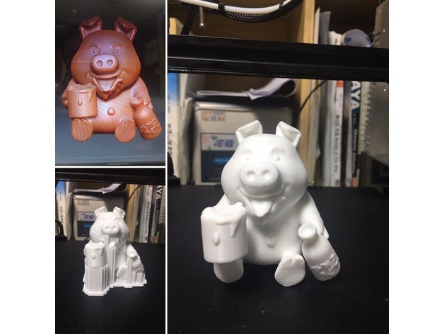 2019 maiale animali 3D print model - Mito3D