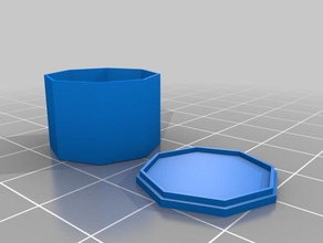 caja octogonal contenedores 3d print model - Mito3D