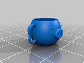 mons piggy mug kitchen dining 3d print model - Mito3D