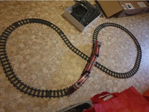 lego compatible crossing train tracks construction toys 3d print model - Mito3D
