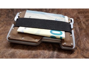 edc mínimo de la cartera accesorios billetera tarjeta visita crédito titular minimalista slim tarjetero 3d print model - Mito3D
