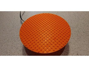parametric circular lego-compatible plate construction toys lego brick openscad 3d print model - Mito3D