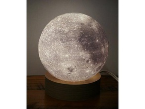 lune pied de lampe décor 3d print model - Mito3D