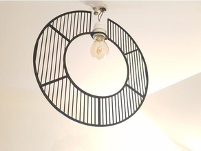 modular wire-frame circle chandelierlampshade decor design fixture light modern nsfw 3d print model - Mito3D