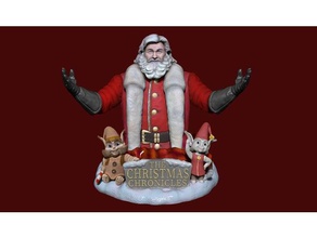 Noel Baba büstü kurt russell v2 9 parçalar gözler önüne seriyor Elfler tatil heykel Heykeli 3d print model - Mito3D
