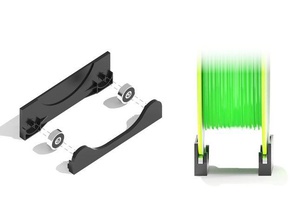 rollerbars mini filament rollers 625 bearings 3d printer accessories 625zz spool holder minimalist roller 3d print model - Mito3D