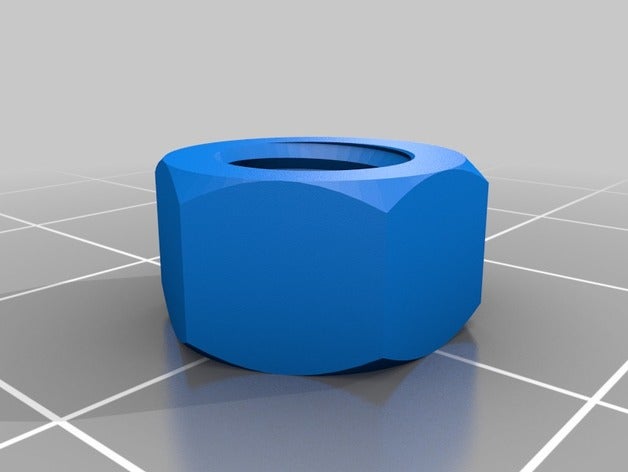 m6 altıgen somun 7 mm iplik parçalar özelleştirilmiş 3D print model - Mito3D