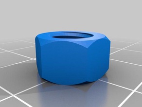 m6 dado esagonale 7 mm di filettatura parti personalizzato 3d print model - Mito3D