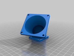 my customized parametrizable any size fan adapter manifold tube angle 3d printing 3d print model - Mito3D