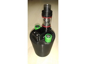 cupholder smok cubo ultra recipientes 18650 boxmod o suporte de copo vape stand 3d print model - Mito3D