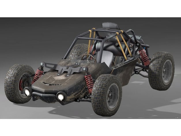 leitor de incógnitas campos batalha buggy veículos pubg 3D print model - Mito3D