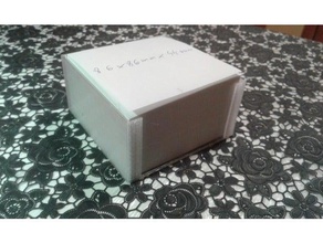 desktop notes box Quadrat Papier - Organisation Haftnotizen-Halter Aufbewahrungsbox 3d print model - Mito3D