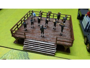 Bühne h0 187 traditionelle bayerische brass band b&uumlhne f&uumlr eine blaskapelle - Spielzeug Spiel Zubehör 3d print model - Mito3D