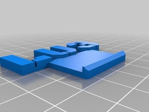 lu3 bo font thicc clip accessori personalizzato 3d print model - Mito3D