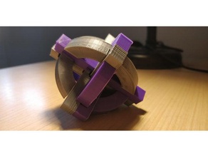 ring puzzle puzzles 3d assembly finger dexterity 3d print model - Mito3D