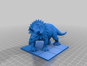 escala de triceratops jogos dinossauro dnd pathfinder 3d print model - Mito3D