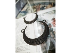 eclipse collier bijoux col de style gothique pendentif 3d print model - Mito3D