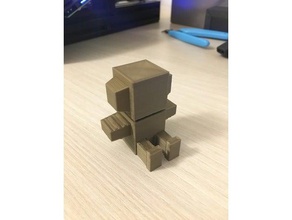 cute little robot model robots easy lowpoly quick small 3d print model - Mito3D