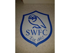 moderne sheffield wednesday football badge des signes les logos le soccer swfc 3d print model - Mito3D