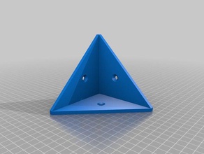 my customized parametric corner bracket round countersunk holes diy 3d print model - Mito3D