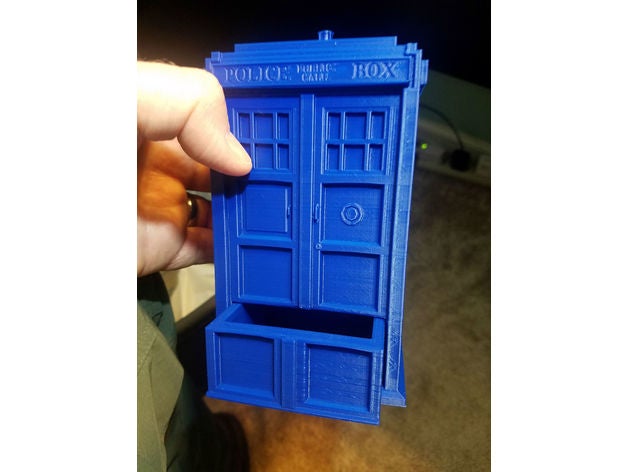 tardis pencil holder drawer household nsfw drwho 3D print model - Mito3D