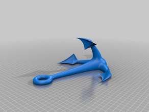 anchor anker wallmount deco decor 3d print model - Mito3D