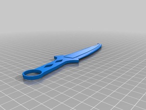 dagger light props knife weapon 3d print model - Mito3D