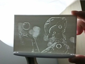 cyberpunk 2077 lithophane sculture 3d print model - Mito3D