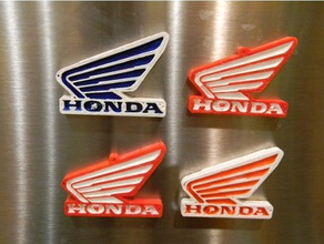 honda wing magnet 8x3mm magnets signs logos fridge 3d print model - Mito3D