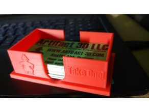 business card holder office box container 3d print model - Mito3D