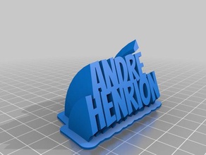 my customized sweeping 2-line name plate bis office 3d print model - Mito3D