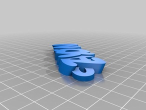 il mio personalizzato iamburnys v2text nome keyfob portachiavi 3d print model - Mito3D