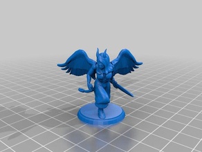 ellies dragongirl jeux 28mm desktophero desktophero3d de la fantaisie miniature 3d print model - Mito3D