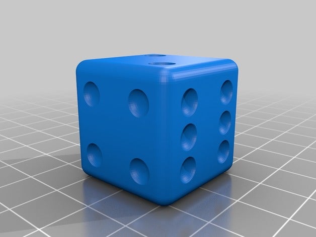 einfache d6 Würfel basic-Würfel quinns 3D print model - Mito3D
