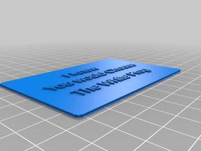 mi personalizados blanco de la rana tarjeta signos logotipos 3d print model - Mito3D