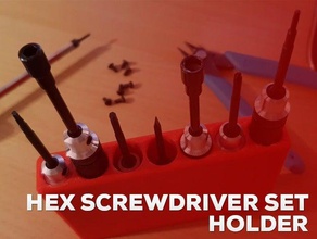 hex screwdriver set holder hobby drone fpv nut quadcopter rc car screw 3d print model - Mito3D