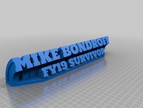 mike office personalizado 3d print model - Mito3D