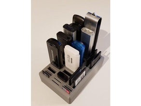 usb organizer organization micro sd card holder sdcard sdcardholder 3d print model - Mito3D
