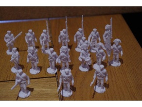 amerikanischen Krieg der Unabhängigkeit Teil 4 Infanterie - Spielzeug Spiel Zubehör 28 awi historisch ist wargaming 3d print model - Mito3D